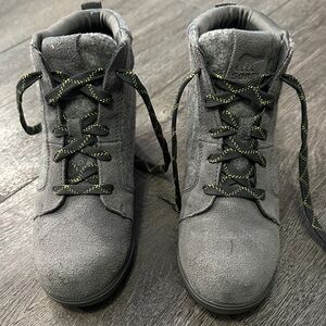 Sorel Kids Gray Boots with Black Laces